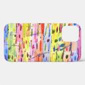 線カラフル水色抽象芸術 Case-Mate iPhoneケース (裏面 (横))