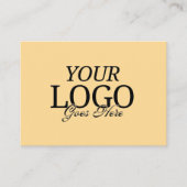 線シンプル付きゴールデンイエローロゴ 名刺 (正面)