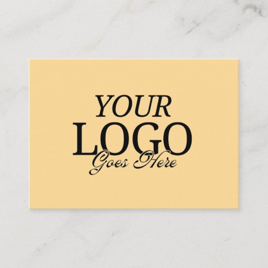 線シンプル付きゴールデンイエローロゴ 名刺 (正面)