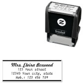 線シンプル付き差出人住所ラベル セルフインキングスタンプ (インサイチュ)