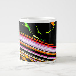 線ストローク ジャンボコーヒーマグカップ