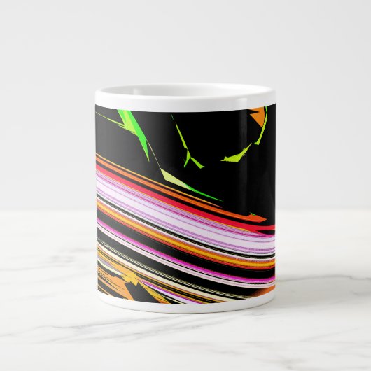 線ストローク ジャンボコーヒーマグカップ (正面)