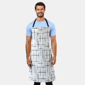 線パターン エプロン (着用した状態)