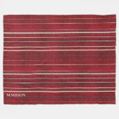 線パターン フリースブランケット (正面(横))