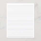 線パーソナライズされた付きモノグラムひな形4.5インチx 5.6インチ チラシ (裏面)