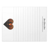 線パーソナライズされた付き書写真のパッド ノートパッド (正面)