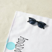 線パーソナライズされた状フローラ ビーチタオル (インサイチュ)