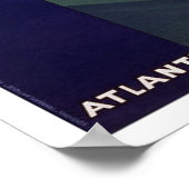 線フランスのヴィンテージ旅客船旅行 ポスター (角)