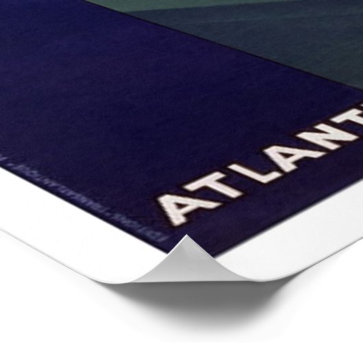 線フランスのヴィンテージ旅客船旅行 ポスター (角)