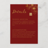 線フローラさくらんぼ中国の結婚の詳細 エンクロージャーカード (正面)