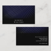 線モダンアートワーク 名刺 (正面/裏面)