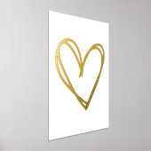 線モダンハート 箔ポスター (レイダウン)