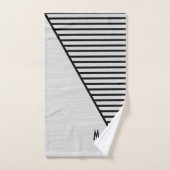 線モダンモノグラムの画 バスタオルセット (ハンドタオル)