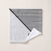 線モダンモノグラムの画 バスタオルセット (ウォッシュタオル)