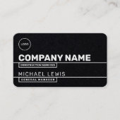 線モダン区黒名刺 名刺 (正面)