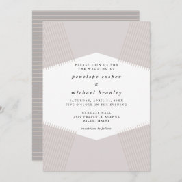 線モダン結婚式招待状 招待状