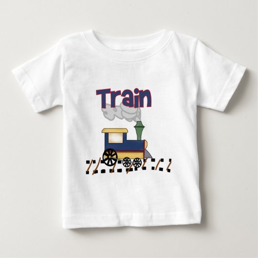 線上の列車 ベビーTシャツ (正面)