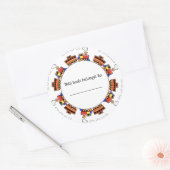 線上の列車 ラウンドシール (封筒)