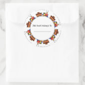 線上の列車 ラウンドシール (バッグ)