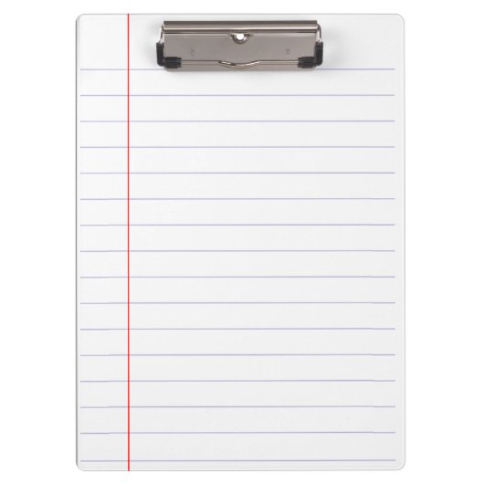 線付きノートブック紙クリップボード クリップボード (正面)