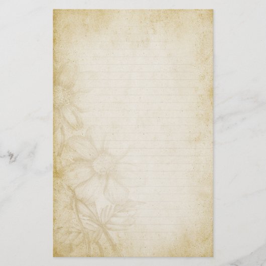 線付きフローラメモ紙 便箋 (正面)