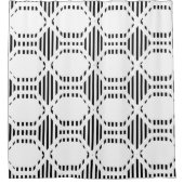 線付き六角形 シャワーカーテン (正面)