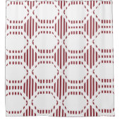 線付き六角形 シャワーカーテン (正面)