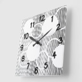 線付き六角形 スクエア壁時計 (傾斜)