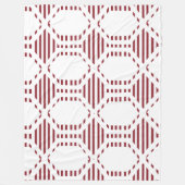 線付き六角形 フリースブランケット (正面)