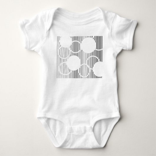 線付き六角形 ベビーボディスーツ (正面)