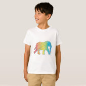 線付き象 Tシャツ (正面フル)