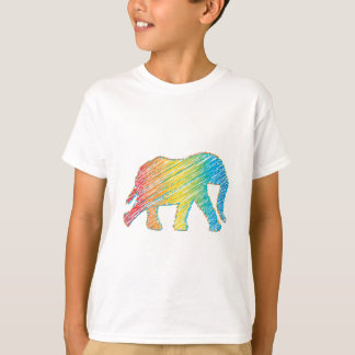 線付き象 Tシャツ