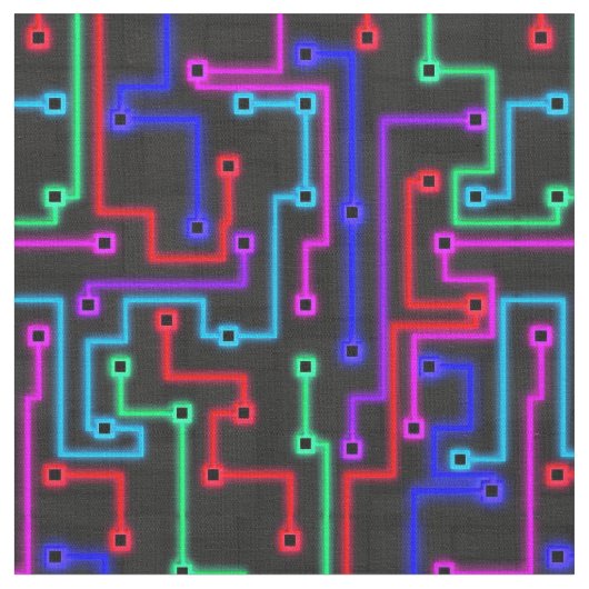 線分とノード – Neon ファブリック (クローズアップ)