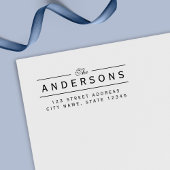 線分エレガントファミリ名差出人住所 セルフインキングスタンプ