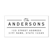 線分エレガントファミリ名差出人住所 セルフインキングスタンプ (デザイン)