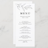 線分スケッチスケッチ葉リーフメニュー メニュー (正面/裏面)