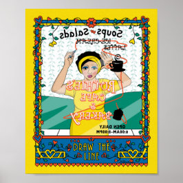 線分_B_8x10を描画する ポスター