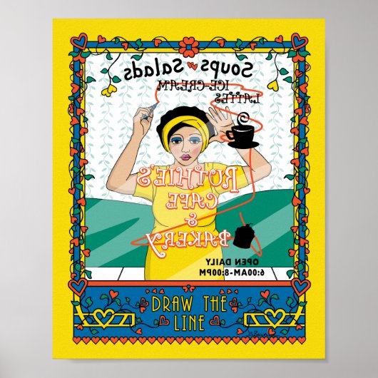 線分_B_8x10を描画する ポスター (正面)