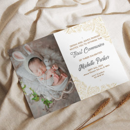 線形エレガント第1の招待状 招待状