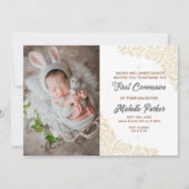 線形エレガント第1の招待状 招待状 (正面)