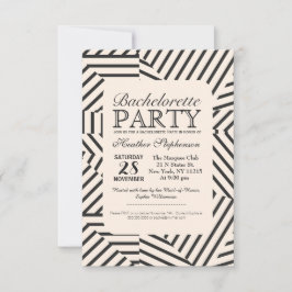 線形ジミニマルオメトストライプリックパターン 招待状