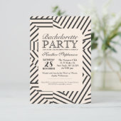 線形ジミニマルオメトストライプリックパターン 招待状 (スタンド正面)