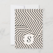 線形ジミニマルオメトストライプリックパターン 招待状 (裏面)