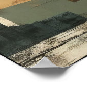 線形バランスおよび型枠抽象芸術 ポスター (角)