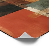 線形バランスおよび型枠抽象芸術 ポスター (角)