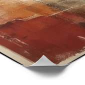 線形バランスおよび型枠抽象芸術 ポスター (角)