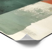 線形バランスおよび型枠抽象芸術 ポスター (角)