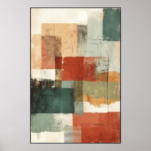 線形バランスおよび型枠抽象芸術 ポスター (正面)