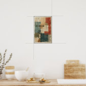 線形バランスおよび型枠抽象芸術 ポスター (キッチン)