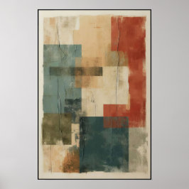 線形バランスおよび型枠抽象芸術 ポスター